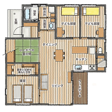 PLAN.1 自然とつながる調和の平屋